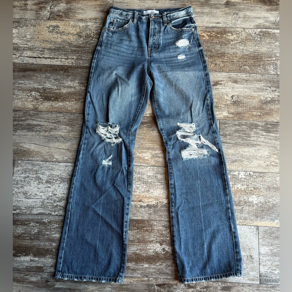 KanCan High Rise Wide Leg Jeans
